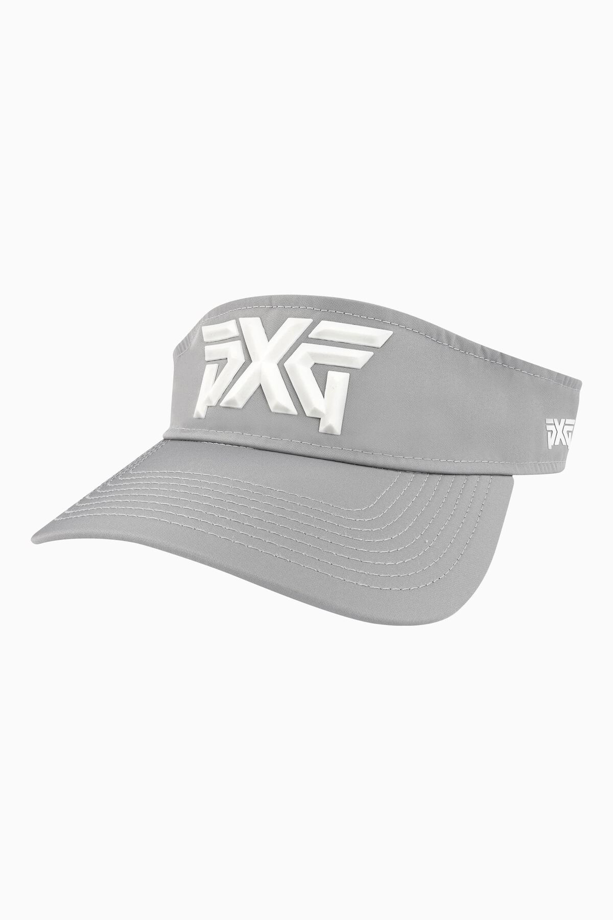 Faceted Logo Sport Visor Gray